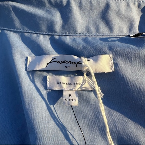 Foxcroft Wrinkle Free Light Blue Button-Up Shirt 8 NWT - Picture 12 of 13